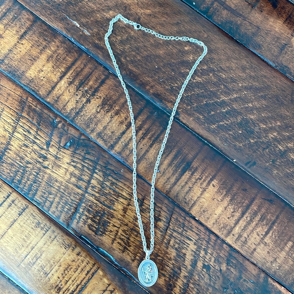 Silver St. Christopher medal